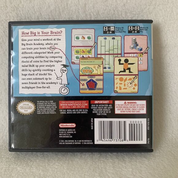 Big Brain Academy (Nintendo DS, 2006) Complete CIB Tested Works - Picture 6 of 7
